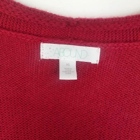 Abound | Long Open Cardigan Red Sweater XS New! - Picture 4 of 6